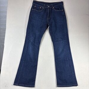Levis 527 Jeans Mens 32x32 Blue Denim Low Rise Bootcut Flared Dark Wash